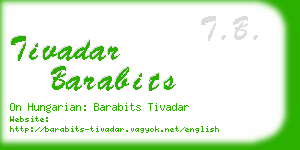 tivadar barabits business card